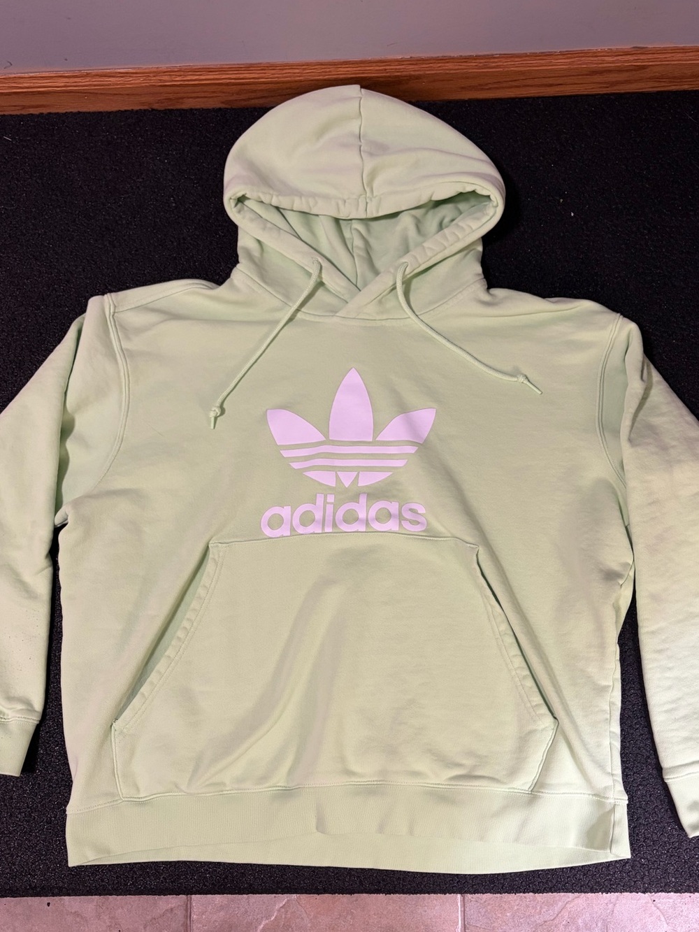 adidas Light Green Trefoil Hoodie with White Logo